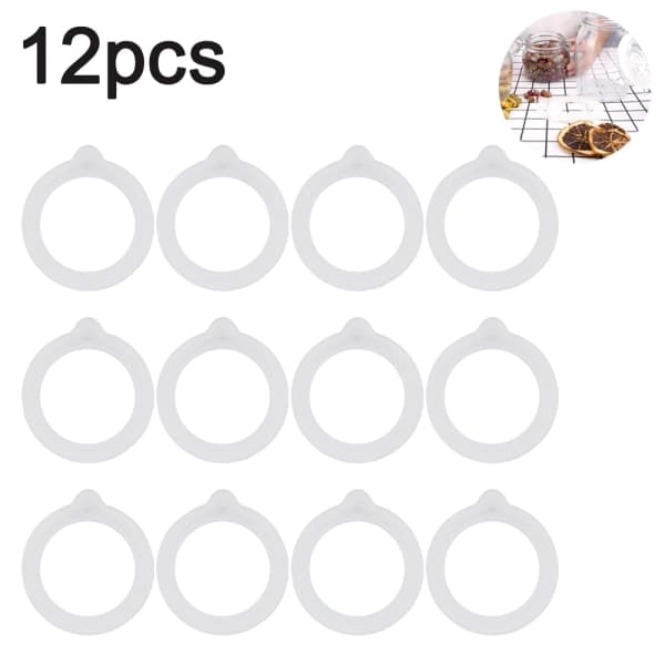 IC 12 st Silikonburkpackningar Ersättningssilikontätningar Lufttäta Silikonpackningar Tätningsringar