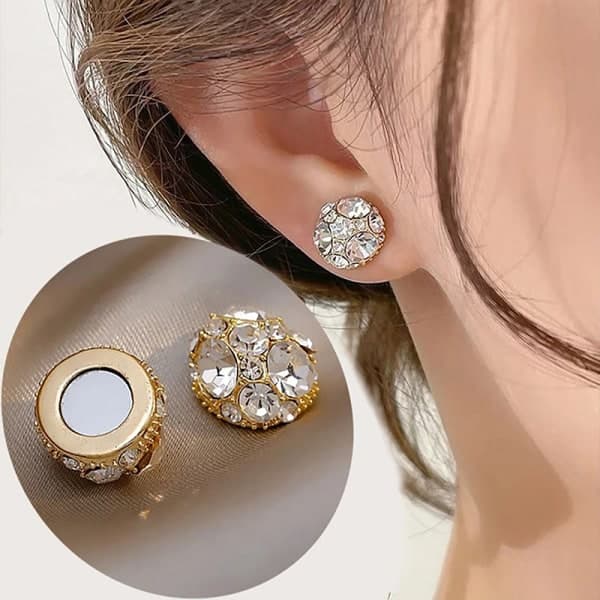 IC 1. par Elegant Zircon Krystall Ørepynt Magnetisk Uten Øre B2