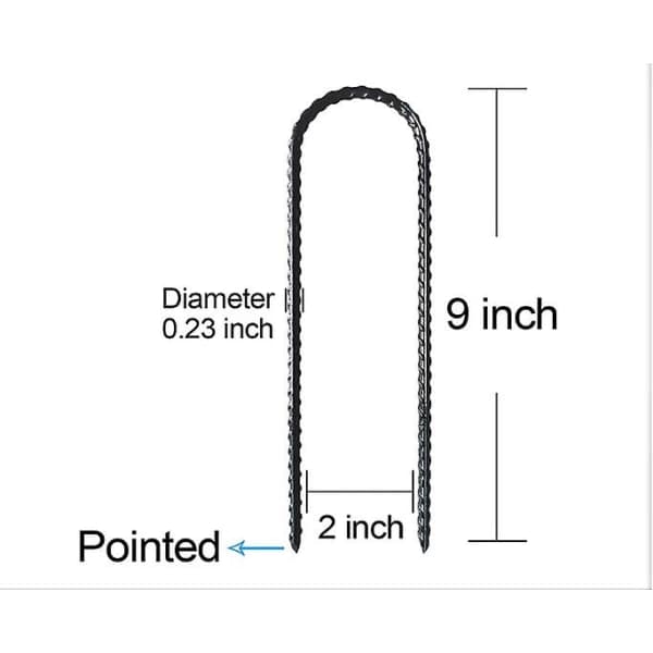 IC 8 st U-formade ankare för studsmatta Stake Heavy Duty Metal Fixing Nail Blå