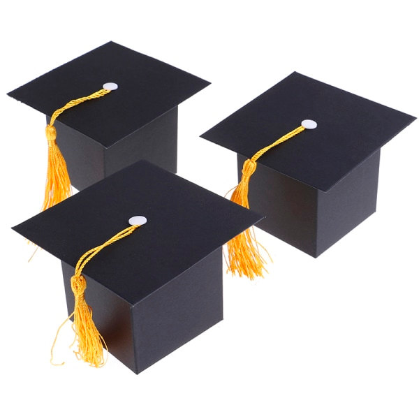 IC 10 stk. Kreativ Doktor Hat Cap Candy Box 2019 Graduation Celebra Sort