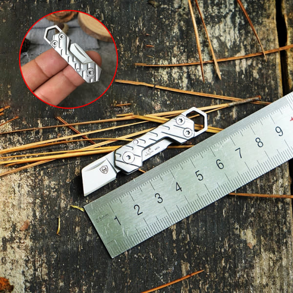 IC Mini Pocket Folding Nyckelring Knivar Utomhus Portable Tool Fing