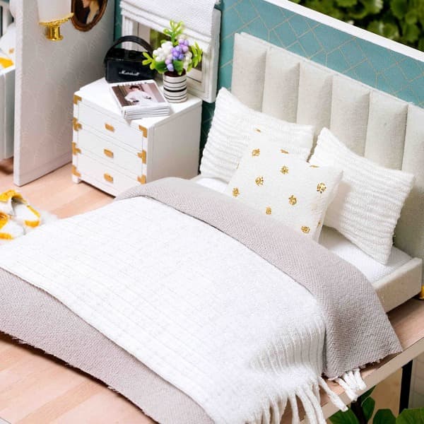 IC DIY Mini Dukkehus Trämøbler Kit, Hus Lite Hus