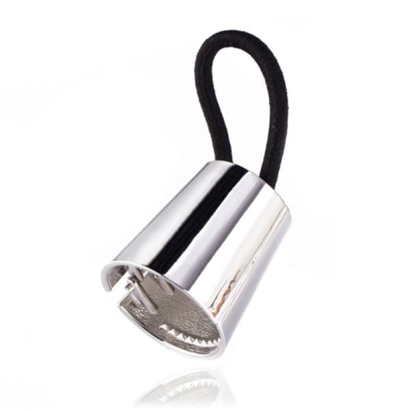 IC Punk Metal Elastisk Hestehaleholder Hårklemme Manchet Wrap Slipsbånd Sølv