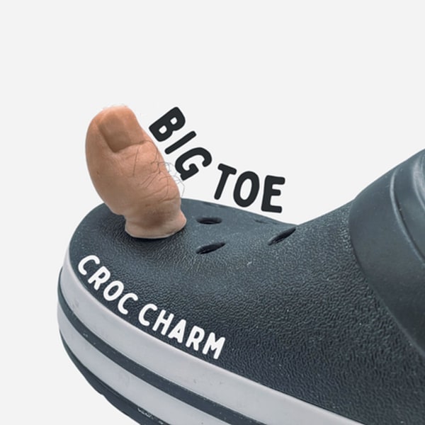 Ny 3D Crocs sko spenne avtakbar stor tå dekorasjon morsomme kreative tilbehør 3 stk