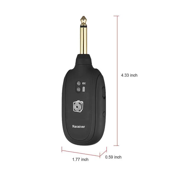 IC Trådløst gitarrsystem, trådløs gitarrsendermottaker 4-kanals lydtransmittermottaker for elektrisk gitar, bass, fiolin