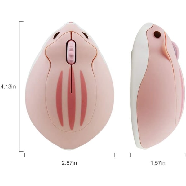 2,4 GHz Trådløs Mus Sød Hamsterform med Lav Støj Bærbar