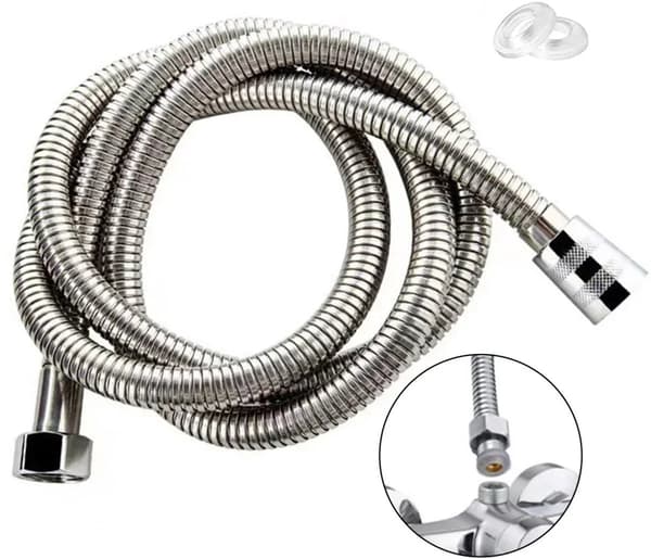 Bruseslange - Knækfri - tommer - kobling - 2 - meter - bruseslanger - Universal - Rørkoblinger - Tilbehør - rustfrit - stål