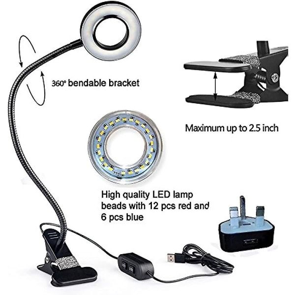 IC Led Kasvilampun 10w punainen säädettävä ja 6 himmennettävä kasvilampun kanssa joutsenkaula