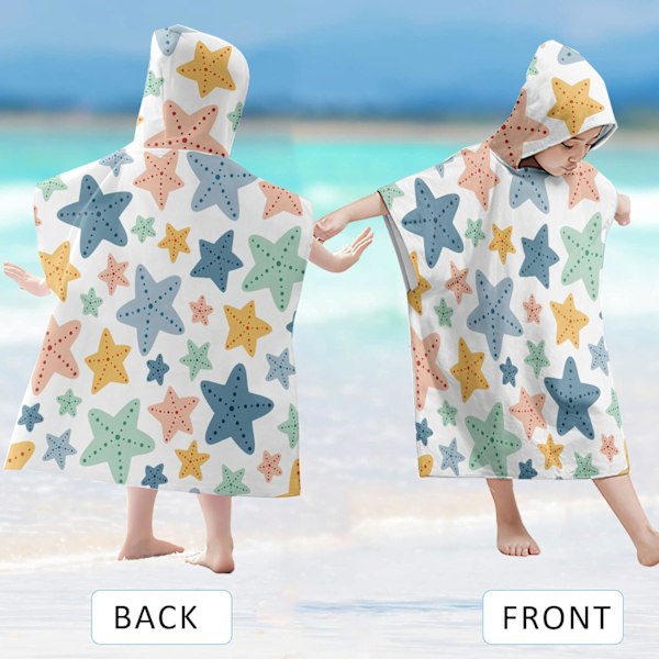Barn poncho handduk med huva, strandtecknad badrock, barn handduk med huva, poncho handduk med huva, barn strandhandduk med huva, barn poncho handduk