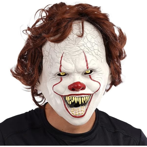IC Stylex Skrämmande Realistiska Latexmasker Halloween Fancy Dress Cosplay Tillbehör Skrämmande Scary Clown