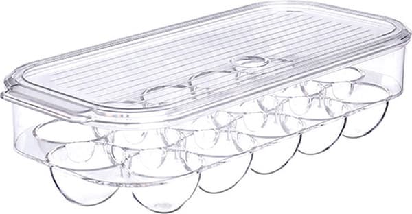 Egg Storage Box - Refrigerator Organizer - Egg Holder - Refrigerator - Egg Rack - Storage Box - Transparent