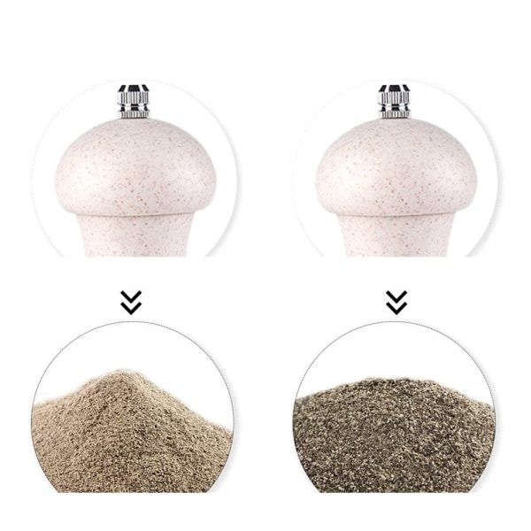 IC Plast salt- och pepparkvarn med utbytbara keramiska lock Off-white color box