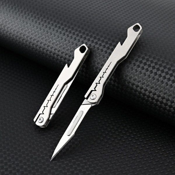 IC Mini Flasköppnare Skalpell Titanlegering G10 Handtag Vikbar O