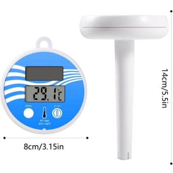 Flytande Digital Pooltermometer med LCD-Display för Utomhus- & Inomhuspooler & Spa