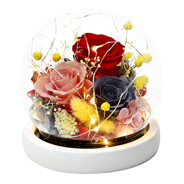 IC Evig blomsterdekoration rose plus hortensia cover med