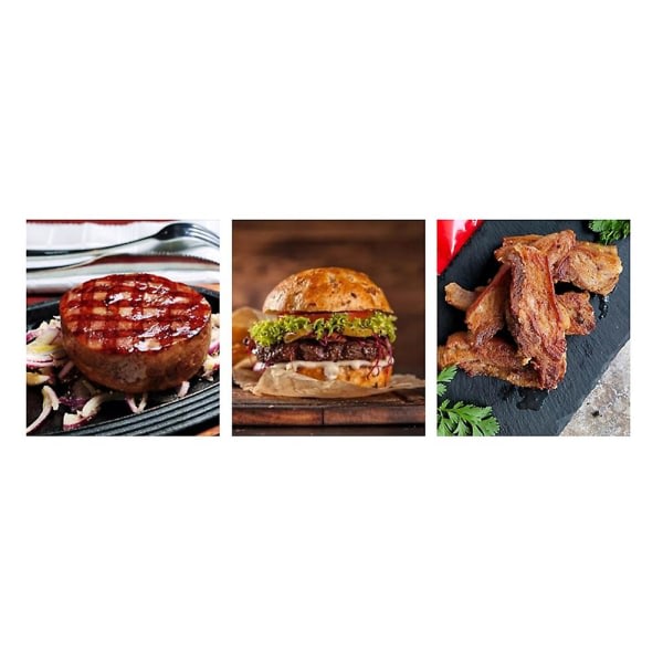 IC Burgerpress i rustfritt stål Smash Burger Press med håndtak, b