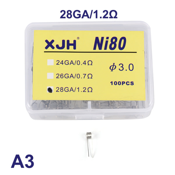 IC 100 st Ni80 Twisted Fused Hive Clapton Coils Förberedda Wrap Alien A3