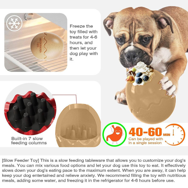 IC 1 st hundtuggleksak Tuff naturgummifyllbar interaktiv hund Beige