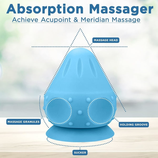 Monterbar massagebold Myofascial frigørelsesværktøj, ryg nakke plantar fasciit ømme muskler triggerpunkt og dyb vævs massage (blå)