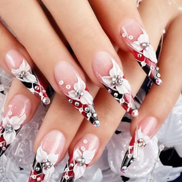 IC Kolinsky Akryl Nail Art Pensel Rød Træ Pen Neglebørste til