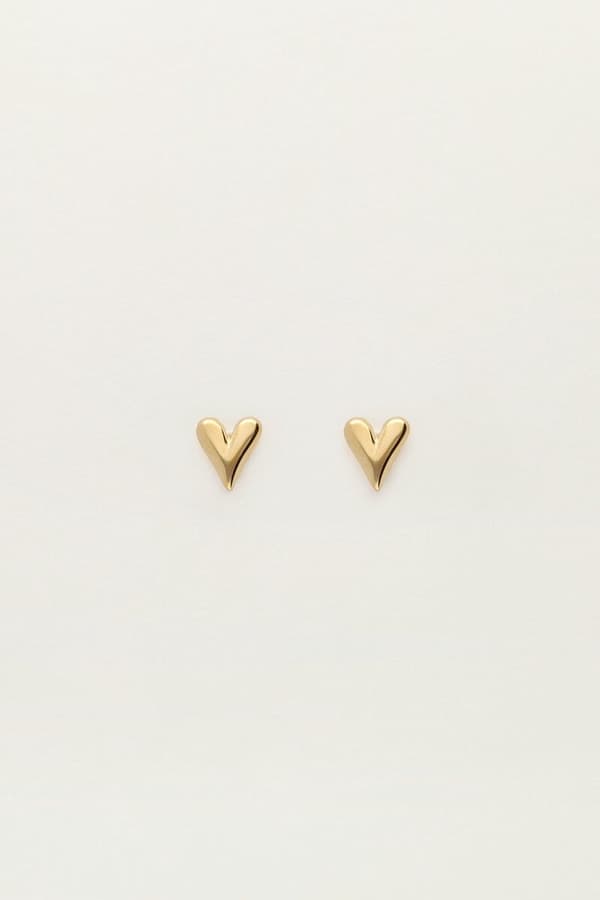 Mini Hjerte Ørestikker til Kvinder, Premium Rustfrit Stål Små Guld Hjerte Ørestikker, Minimalistisk 0,5 cm Hverdags Smykkegave, Guld