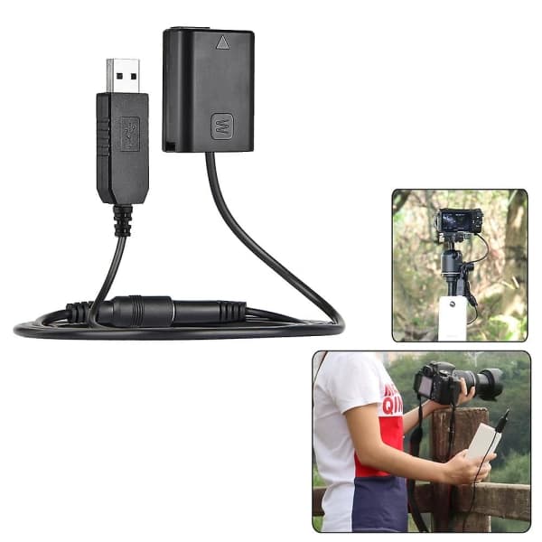 IC Np-fw50 Dummy Batteri + DC Power Bank (5V 2A) USB Adapter Kabelbyte För AC-PW20 För Sony Nex-3/5/6/7 Serie A33 A37 A35 A55 A7 A7r A7ii