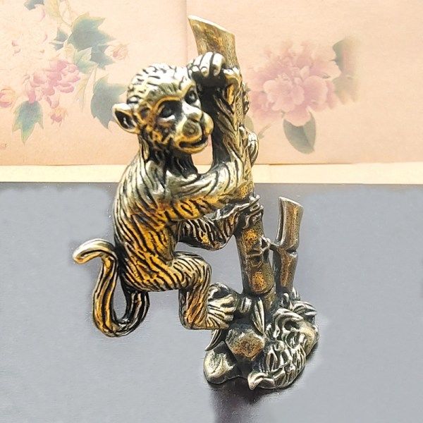IC Mässing Naughty Monkey Heminredning Retro Desktop Elegant Objekt Eller