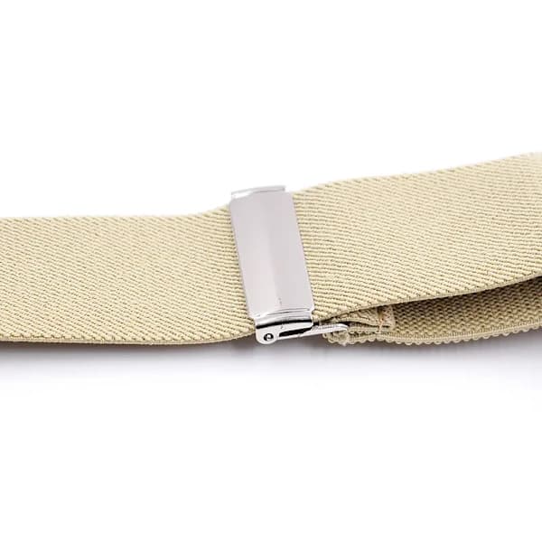 Wholesale Men's Suspenders 3.5cm Width 6 Clips Double Use Brown Elastic Adjustable Button Braces Gray grid 03 Gray grid 03