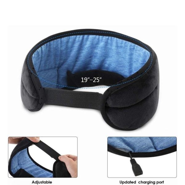 IC Bluetooth sovmask hörlurar sömn resemusik ögon svart