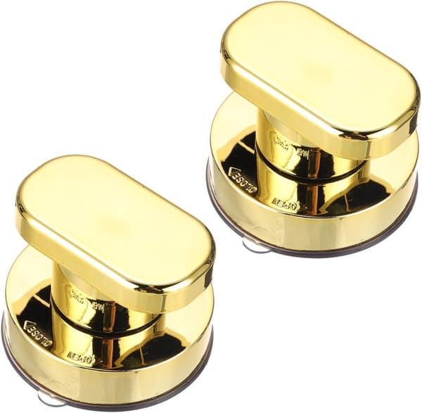 2 sugekop dørgreb - 62x50mm, til skydedøre, bruser, skab - Guld