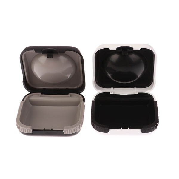 IC Bärbar förvaringsbox för hörapparater Vattentät case mustalle