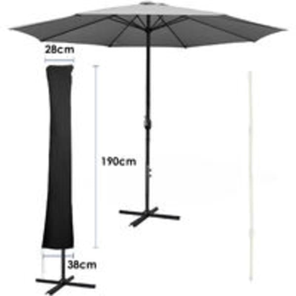 IC Parasol Cover Varmeresistent Cover, 190 cm, Sort