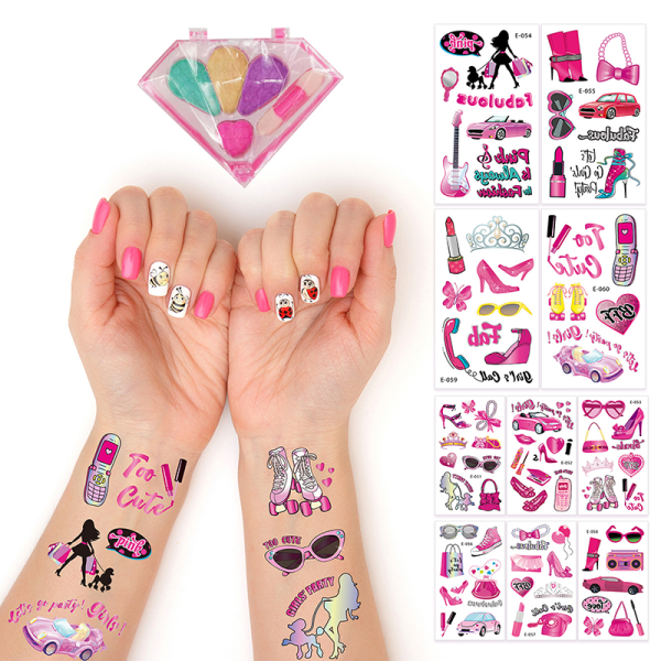 IC Barbie-teemainen vedenkestävä tarra Pink Retro Girl Kids Carto 2