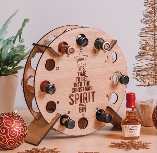 Juletre Adventskalender Tre Øl Vinflaskeholder A A