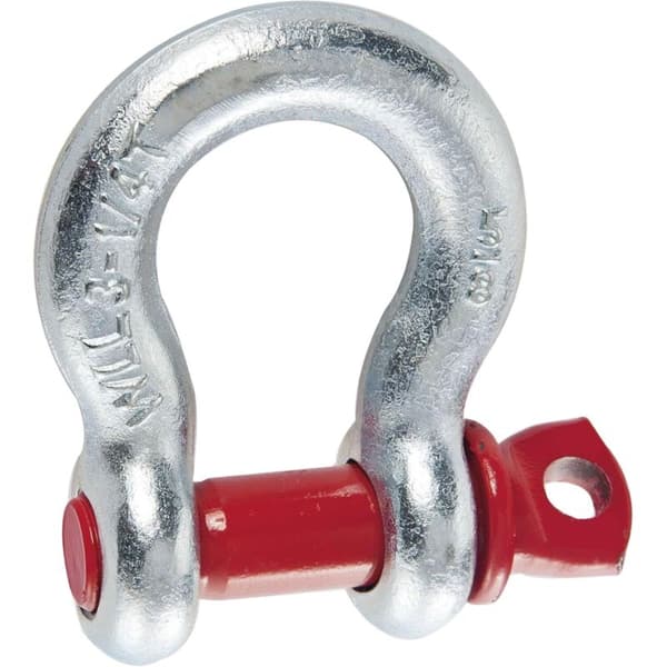 Böjd schackel 1 t Galvaniserat stål Schackelset 2 Delar 1 Ton Schackelversion