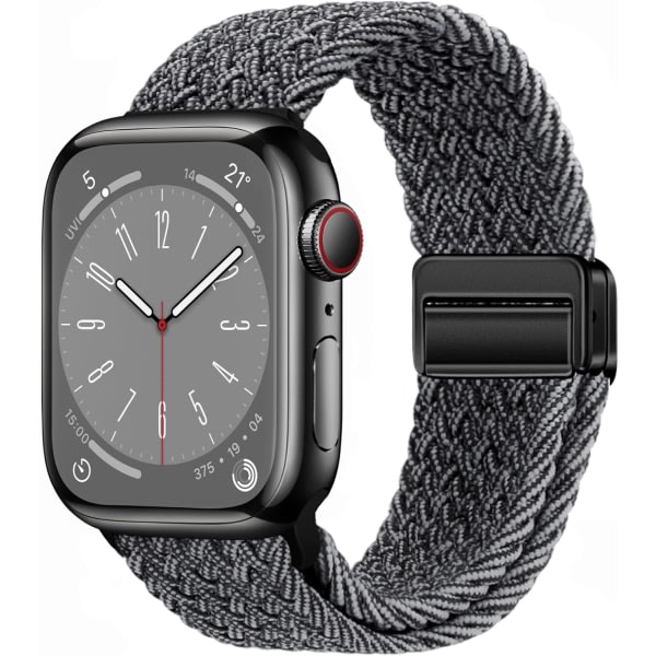 IC Sport Solo Loop kompatibel med Apple Watch Band 38 mm 40 mm 41 mm til kvinder mænd, justerbar magnetisk SE 9 8 7 6 5 4 3 Ultra 2