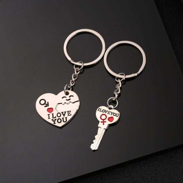 Par nyckelring, nyckelring Et par hjerte flickvän og pojkvän IC
