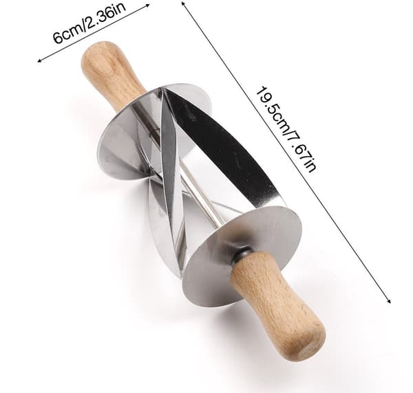 1 - stk - Croissantrull - Croissantkutter - rustfritt - stål - Deigkutter - Brødkutter - Høy kvalitet