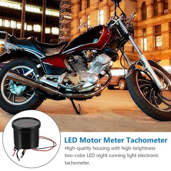 Motorcycle Tachometer LED Digital Tachometer Backlit Motorcycle Modified Gauge