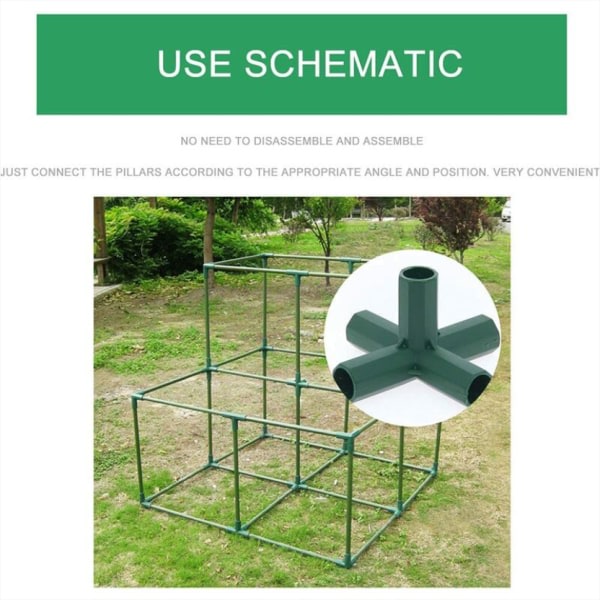 IC 10 stk 16 mm Drivhusramkoblinger, Drivhusplasttilbehør for hagerammer Fruktburstaket Drivhusrammer