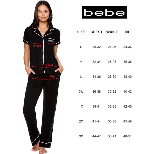 IC Pyjamas Set för Kvinnor - Pyjamas Topp och Byxor med Hackkrage PJ Set - Pyjamas för Kvinnor Logotyp
