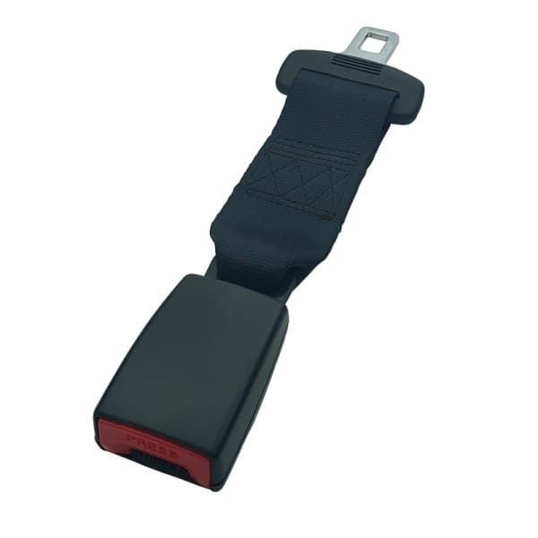 Bilbelteforlenger, ABS-stål og polyester justerbar sikkerhetsbelteforlengelse for gravide kvinner, svart 23 cm