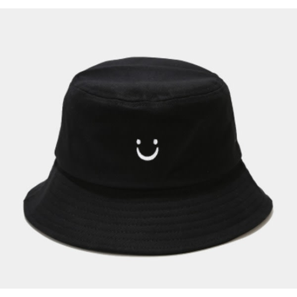 Voksen (unisex) fargerik fiskehatt, svart