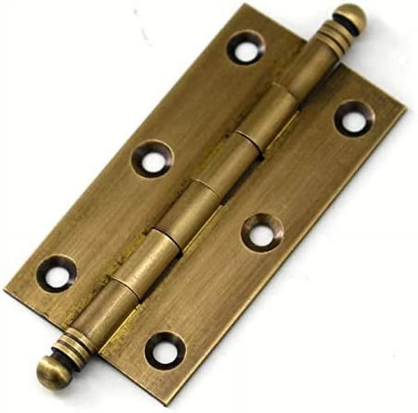 2-pak dekorative stabelhængsler til køkkenskabsdøre, antik messing bronze finish 3 Inch