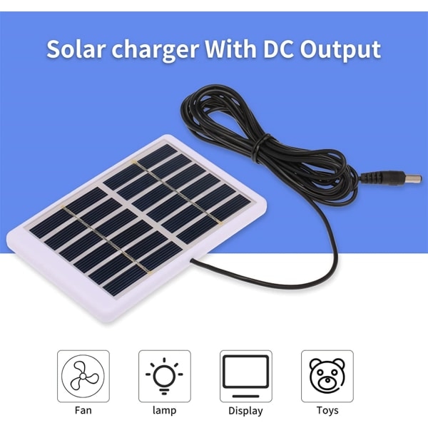IC CNE Solcellepanel 1,2W 6V med batterilader