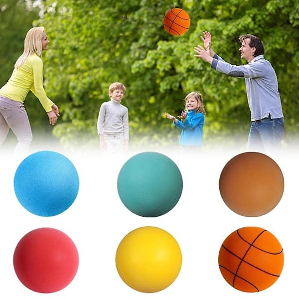 Latest Silent Basketball Indoor Training Foam Ball Untreated High Density Blue no.2 Blue no.2
