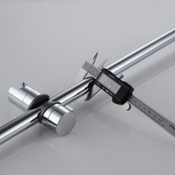IC Hånddusjholder for dusjstang justerbar 18-25 mm ABS Sølv