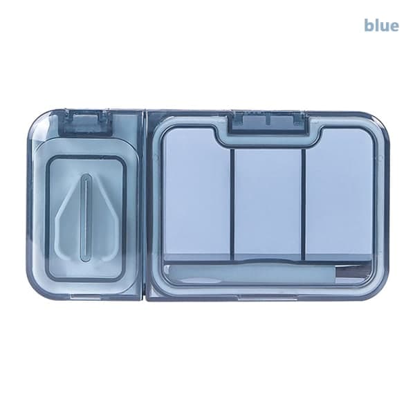 IC-pillerter-dispenser medicinorganisator tablettfodral blå