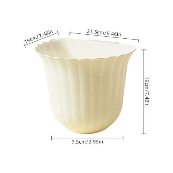 Hanging Kitchen Bathroom Trash Can Foldable Creative Outdoor Hanging Plastic Trash Can Kitchen Supplies 1 pc white 1pcs white 1pcs white
