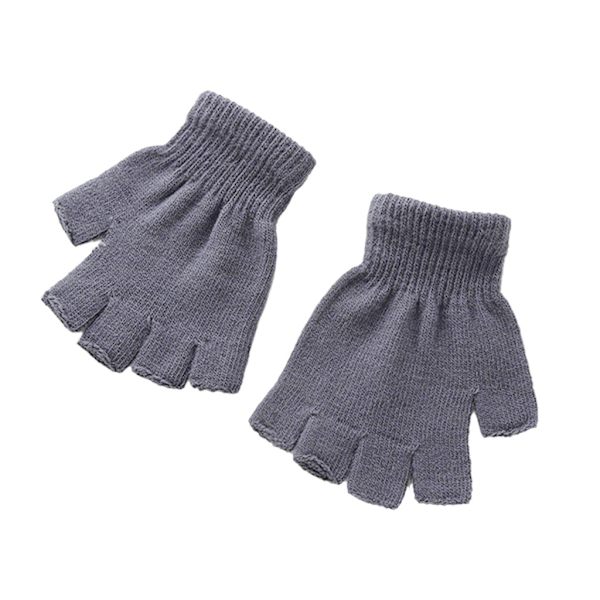 Firkantede handsker, korte & fingerløse - Grå grå Grey one size